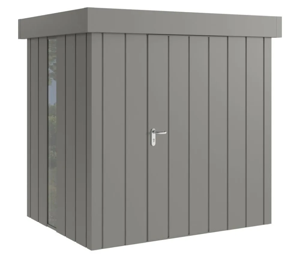 Hörmann Metallgerätehaus Juno JFD4 M-Sk Motiv Modern bodentiefes Fenster, ca. B229/H222/T181 cm Graualuminium Sale