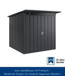 Hörmann Gartenhäuser & Gerätehäuser - Metallgerätehaus Juno JPD6 M-Sk Motiv Modern, ca. B229/H232/T310 cm Anthrazit