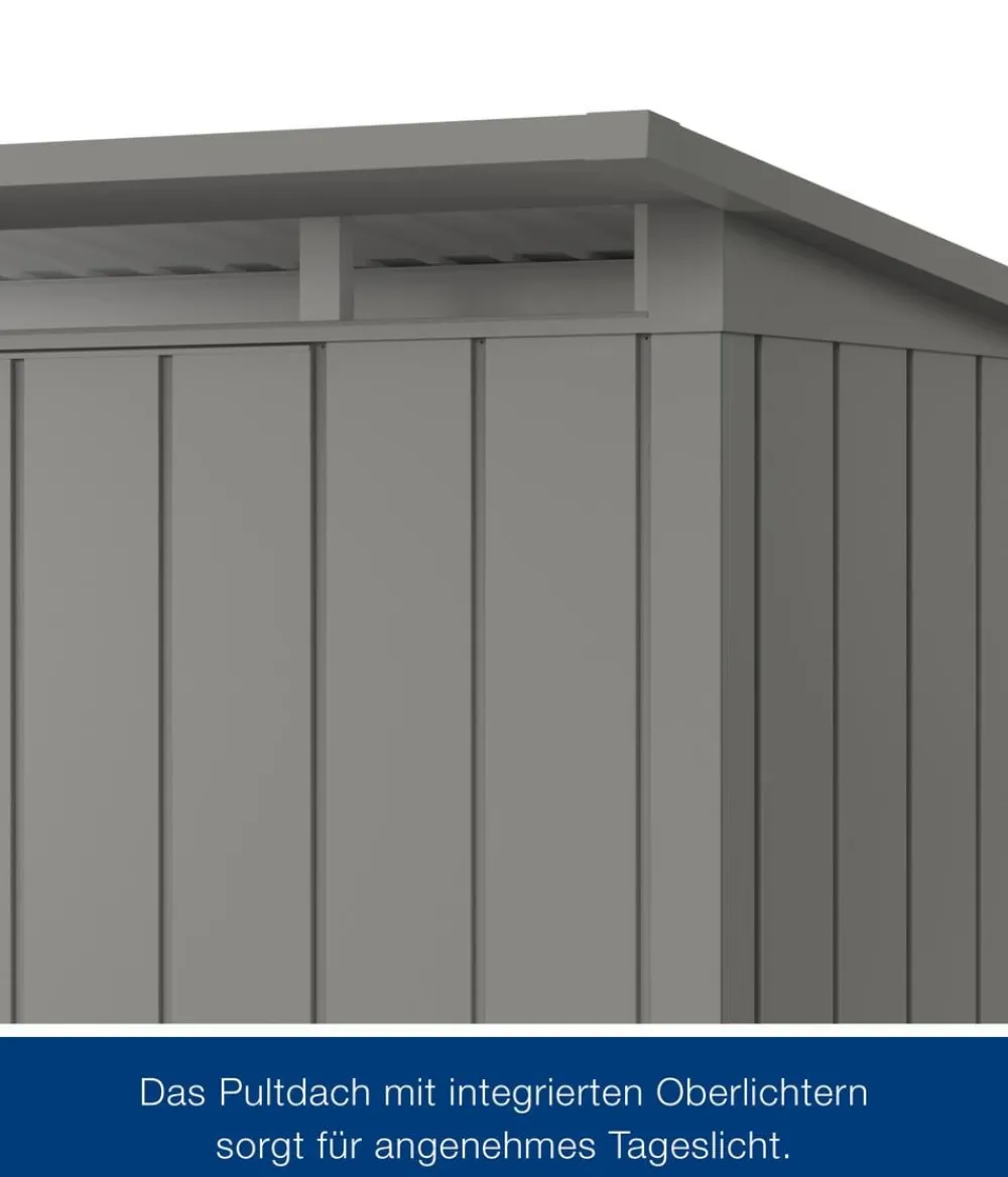 Hörmann Gartenhäuser & Gerätehäuser > Metallgerätehaus Juno JPD6 M-Sk Motiv Modern, ca. B229/H232/T310 cm