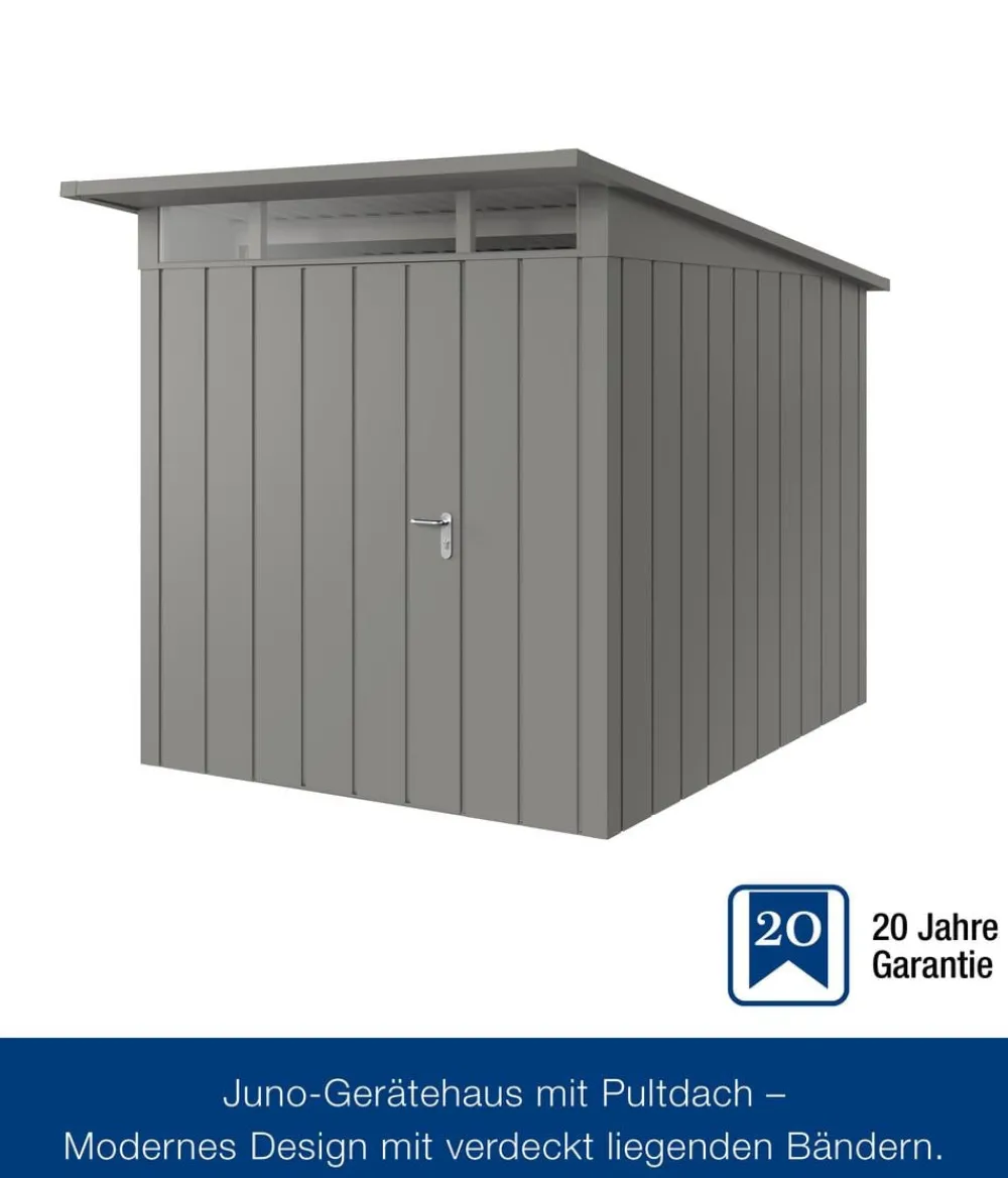 Hörmann Gartenhäuser & Gerätehäuser > Metallgerätehaus Juno JPD6 M-Sk Motiv Modern, ca. B229/H232/T310 cm