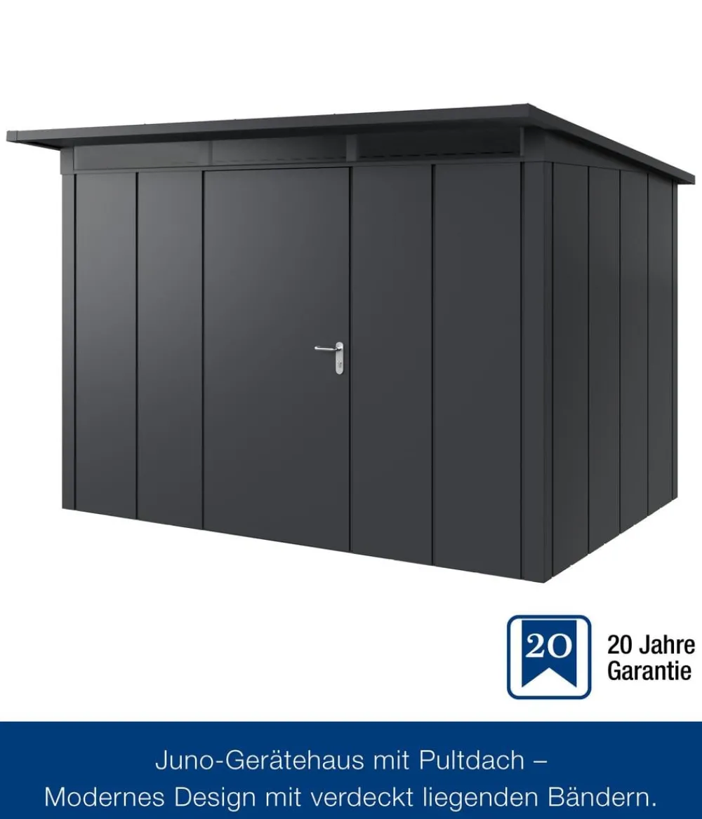 Hörmann Metallgerätehaus Juno JPD12 L-Sk Motiv Design, ca. B325/H224/T262 cm Anthrazit Hot