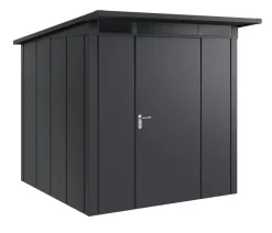 Hörmann Gartenhäuser & Gerätehäuser - Metallgerätehaus Juno JPD5 L-Sk Motiv Design, ca. B229/H224/T262 cm Anthrazit