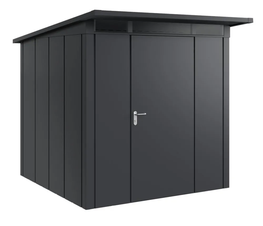 Hörmann Gartenhäuser & Gerätehäuser - Metallgerätehaus Juno JPD5 L-Sk Motiv Design, ca. B229/H224/T262 cm Anthrazit