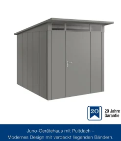 Hörmann Metallgerätehaus Juno JPD6 L-Sk Motiv Design, ca. B229/H232/T310 cm Graualuminium Online