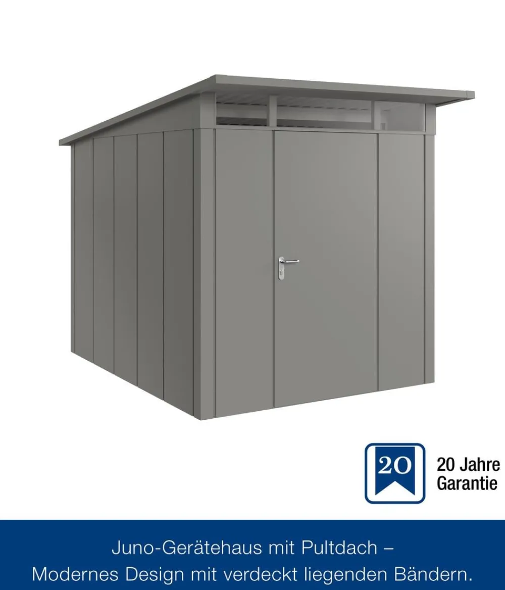 Hörmann Metallgerätehaus Juno JPD6 L-Sk Motiv Design, ca. B229/H232/T310 cm Graualuminium Online