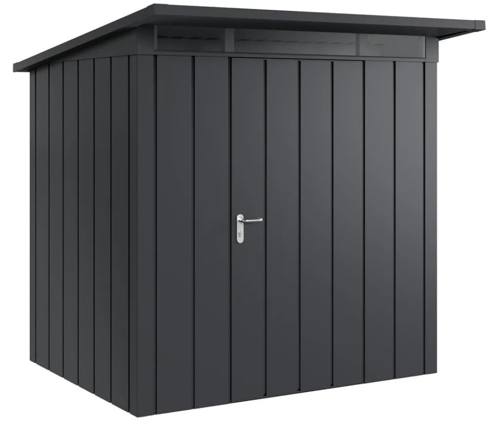 Hörmann Gartenhäuser & Gerätehäuser - Metallgerätehaus Juno JPD4 M-Sk Motiv Modern, ca. B229/H224/T214 cm Anthrazit