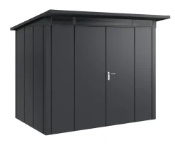 Hörmann Metallgerätehaus Juno JPD8 L-Sk Motiv Design mit Doppeltür, ca. B277/H224/T214 cm Anthrazit