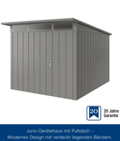 Hörmann Metallgerätehaus Juno JPD11 M-Sk Motiv Modern, ca. B277/H232/T358 cm Graualuminium Clearance