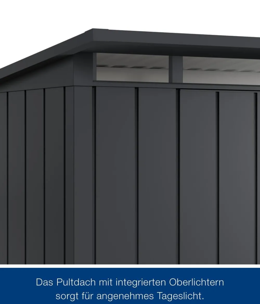 Hörmann Gartenhäuser & Gerätehäuser > Metallgerätehaus Juno JPD13 M-Sk Motiv Modern, ca. B325/H232/T310 cm