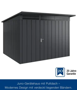 Hörmann Gartenhäuser & Gerätehäuser > Metallgerätehaus Juno JPD13 M-Sk Motiv Modern, ca. B325/H232/T310 cm