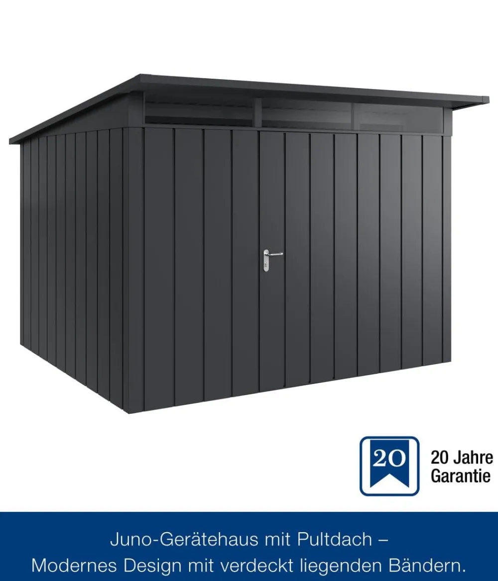 Hörmann Gartenhäuser & Gerätehäuser > Metallgerätehaus Juno JPD13 M-Sk Motiv Modern, ca. B325/H232/T310 cm