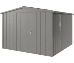 Hörmann Metallgerätehaus Juno JSD14 M-Sk Motiv Modern bodentiefes Fenster, ca. B333/H231/T325 cm Graualuminium Discount