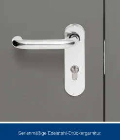 Hörmann Metallgerätehaus Juno JSD14 M-Sk Motiv Modern bodentiefes Fenster, ca. B333/H231/T325 cm Graualuminium Discount