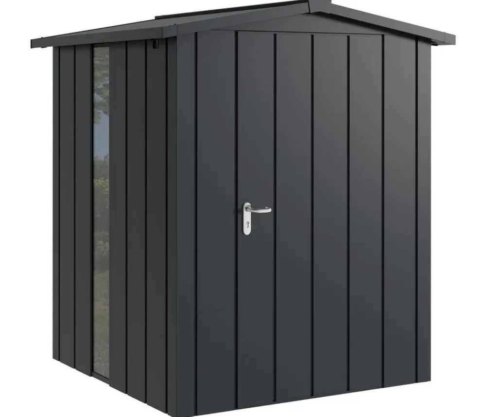 Hörmann Gartenhäuser & Gerätehäuser > Metallgerätehaus Juno JSD2 M-SK Motiv Modern bodentiefes Fenster, ca. B189/H219/T181 cm