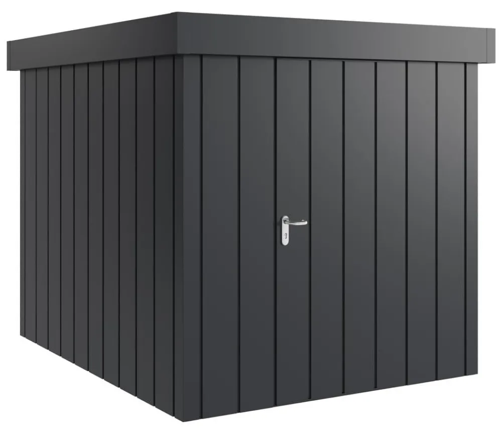 Hörmann Gartenhäuser & Gerätehäuser - Metallgerätehaus Juno JFD6 M-Sk Motiv Modern, ca. B229/H222/T277 cm Anthrazit