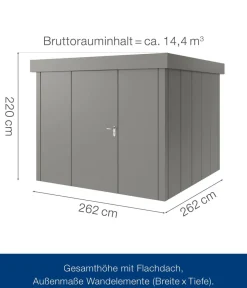 Hörmann Metallgerätehaus Juno JFD10 L-Sk Motiv Design, ca. B277/H222/T277 cm Sale