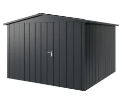 Hörmann Gartenhäuser & Gerätehäuser - Metallgerätehaus Juno JSD14 M-Sk Motiv Modern, ca. B333/H231/T325 cm Anthrazit