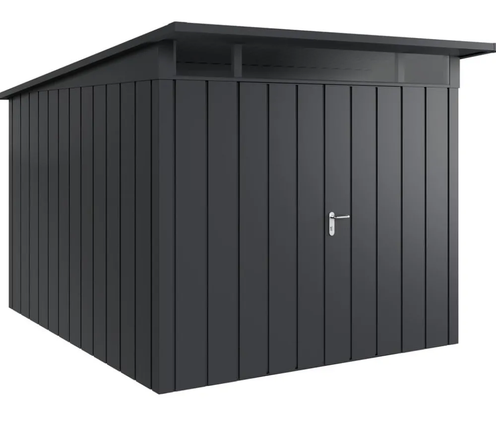 Hörmann Gartenhäuser & Gerätehäuser - Metallgerätehaus Juno JPD11 M-Sk Motiv Modern mit Doppeltür, ca. B277/H232/T358 cm Anthrazit