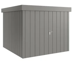Hörmann Metallgerätehaus Juno JFD10 M-Sk Motiv Modern mit Doppeltür, ca. B277/H222/T277 cm Graualuminium New