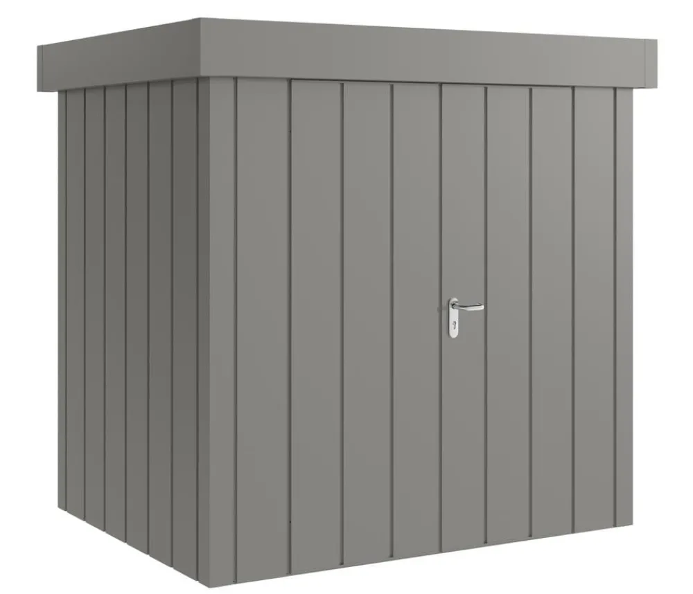 Hörmann Gartenhäuser & Gerätehäuser > Metallgerätehaus Juno JFD4 M-Sk Motiv Modern mit Doppeltür, ca. B229/H222/T181 cm