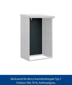 Hörmann Anbauten > Rückwand für Berry-Kaminholzregal Typ 1, ca. B117,3/H188 cm