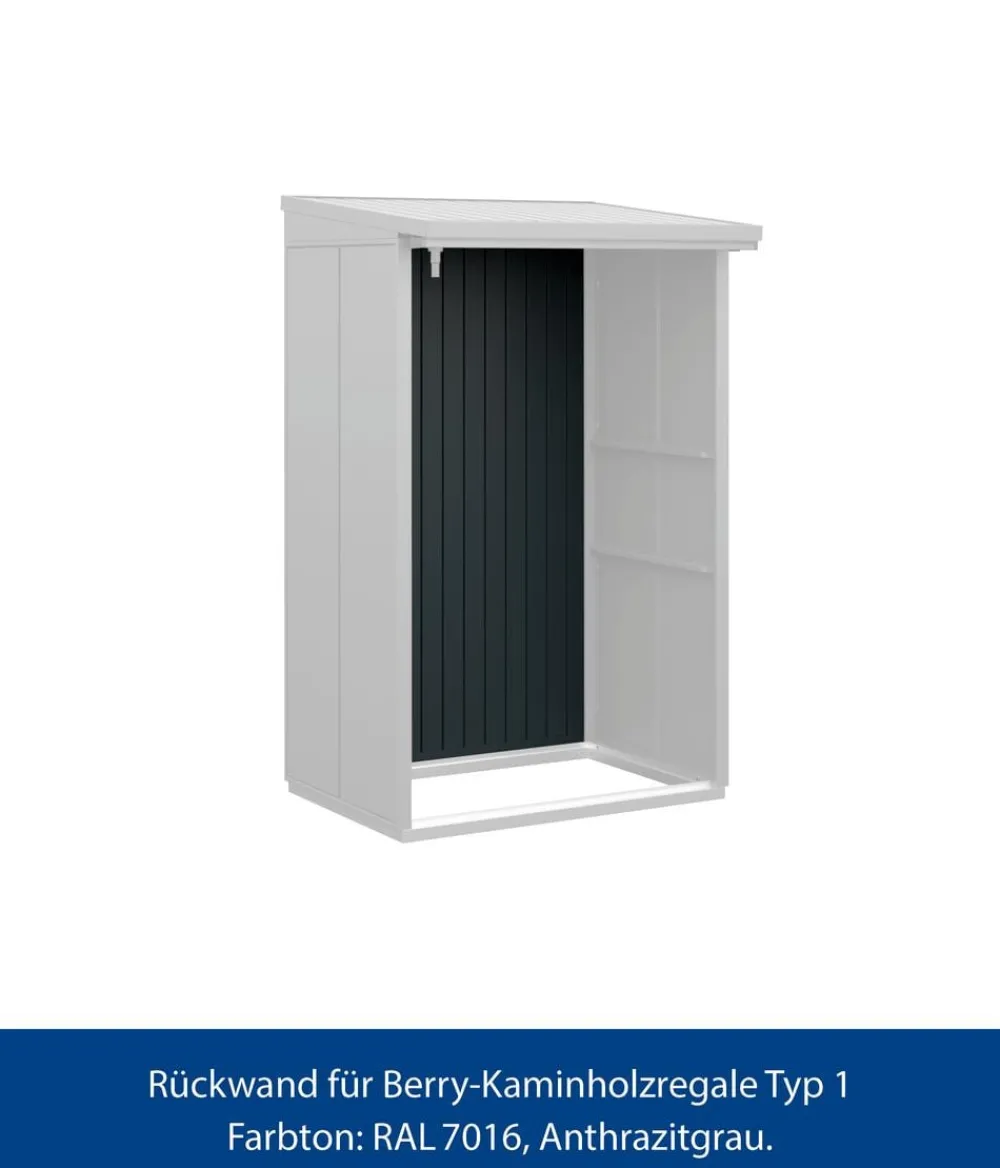 Hörmann Anbauten > Rückwand für Berry-Kaminholzregal Typ 1, ca. B117,3/H188 cm