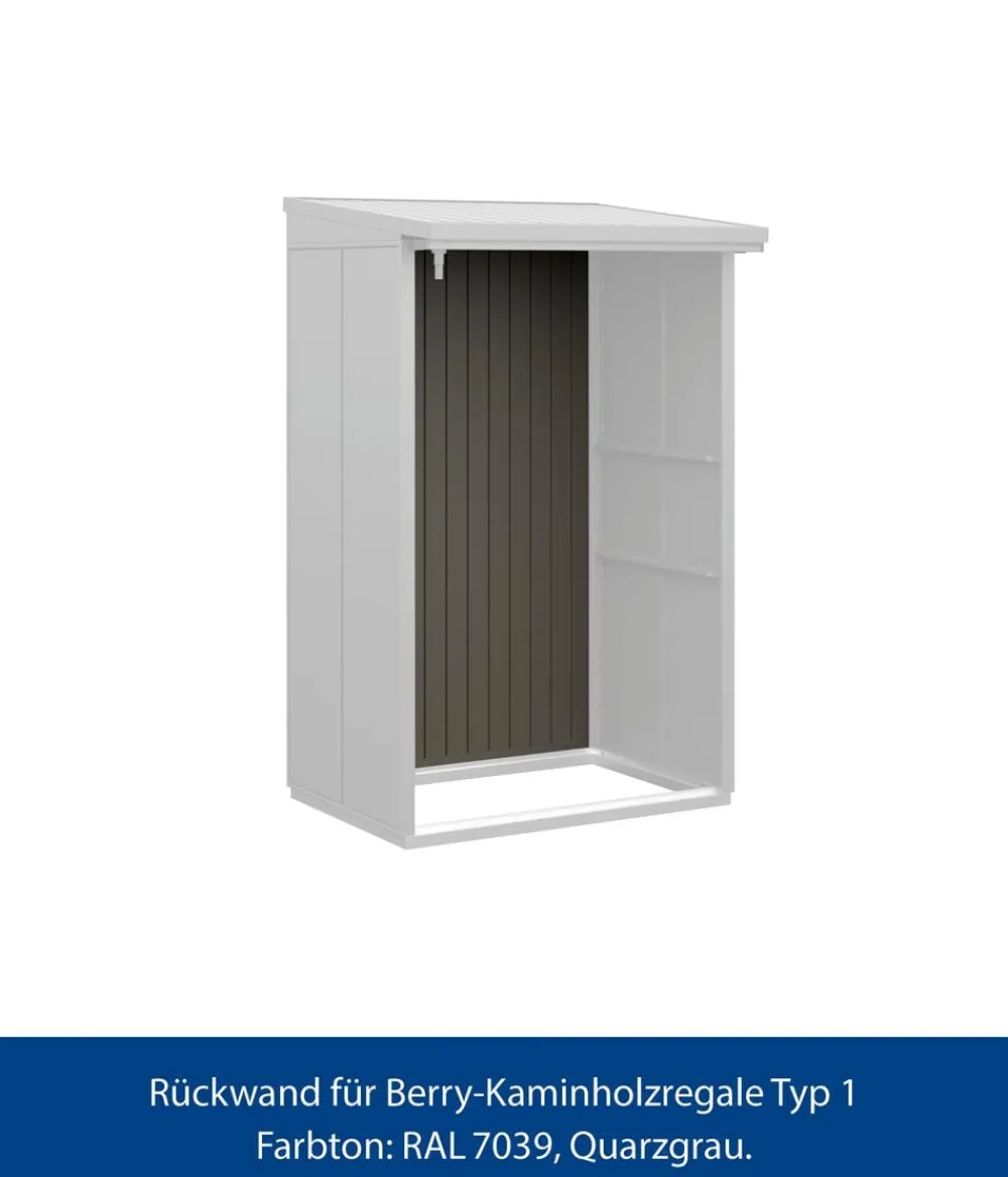 Hörmann Anbauten > Rückwand für Berry-Kaminholzregal Typ 1, ca. B117,3/H188 cm