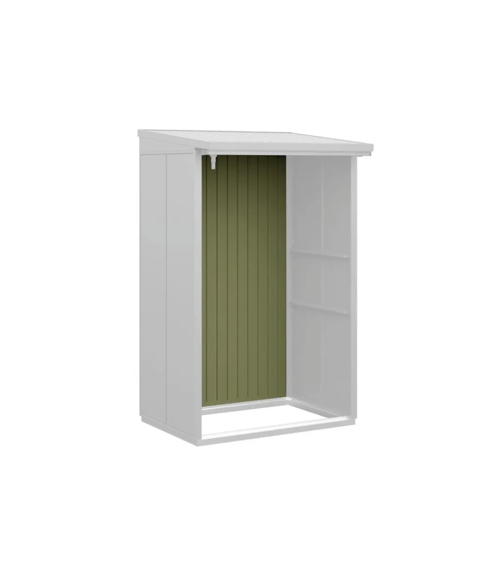 Hörmann Rückwand für Berry-Kaminholzregal Typ 1, ca. B117,3/H188 cm Schilfgrün Best