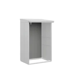 Hörmann Anbauten - Rückwand für Berry-Kaminholzregal Typ 1, ca. B117,3/H188 cm Weißaluminium