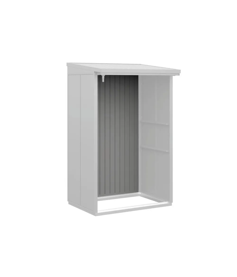 Hörmann Anbauten - Rückwand für Berry-Kaminholzregal Typ 1, ca. B117,3/H188 cm Weißaluminium