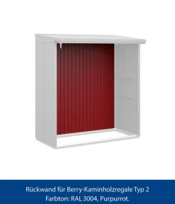 Hörmann Kaminholzregale > Rückwand für Berry-Kaminholzregal Typ 2, ca. B188/H177,7 cm