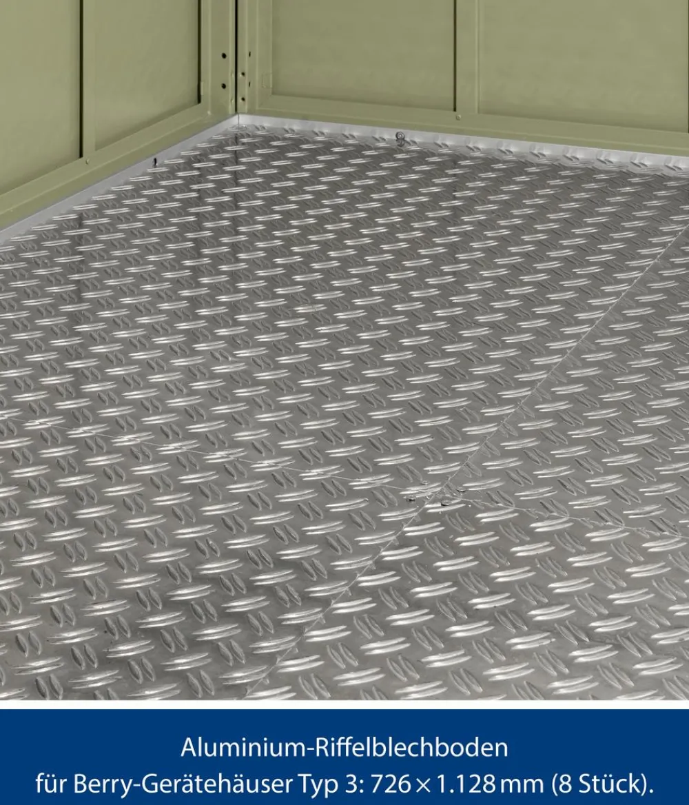 Hörmann Böden & Fundamente - Riffelblechboden für Berry-Gerätehaus Silber