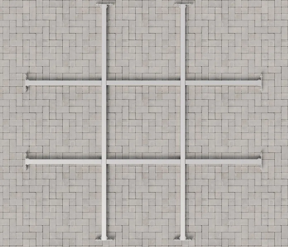 Hörmann Stahl-Unterkonstruktion für Gerätehaus Juno JSD14/JFD14/JPD14 Silber Outlet