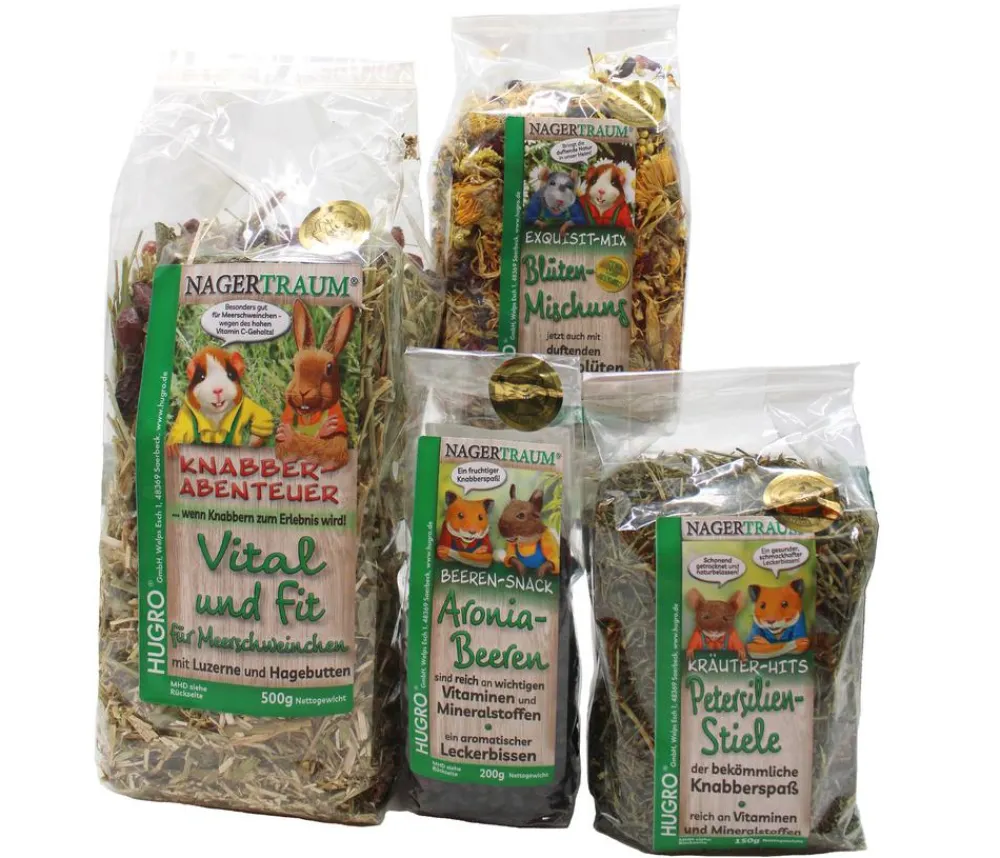HUGRO® Nagersnacks - Meerschweinchen-Box, 4-teilig