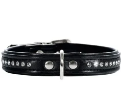 HUNTER® Hundehalsbänder & Geschirre - Hundehalsband Modern Art Luxus, Schwarz