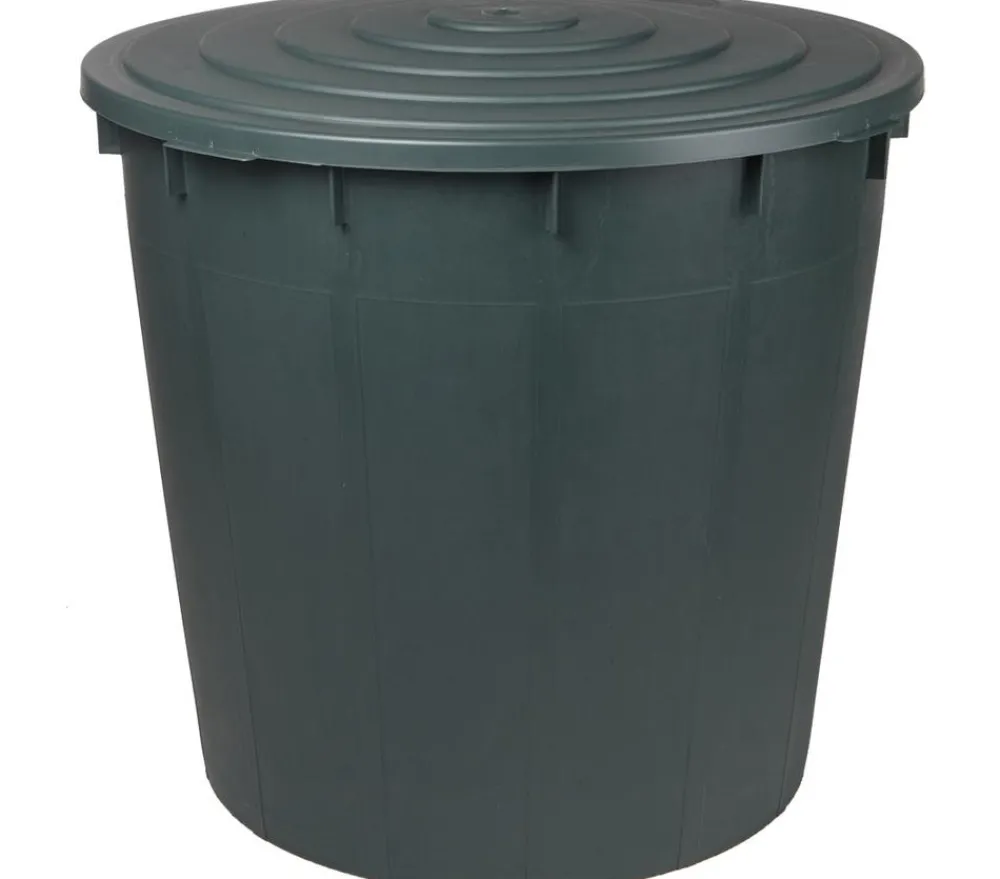 ICS Kunststoff-Deckel für Regentonne 500 l, rund, Dunkelgrün Outlet