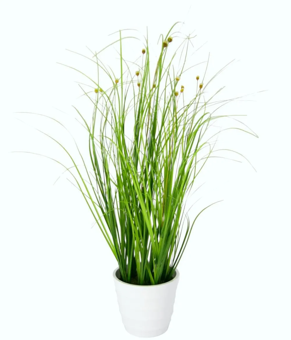 I.GE.A . Kunstpflanze Grasbusch im Kunststoff-Topf, ca. H45 cm Grün Best