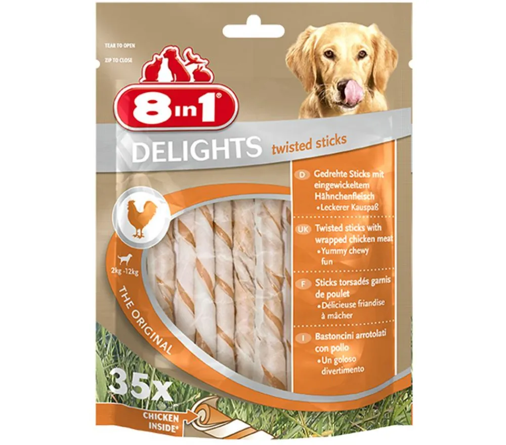 8in1 Hundeleckerlies > Hundesnack Delights Twisted Sticks