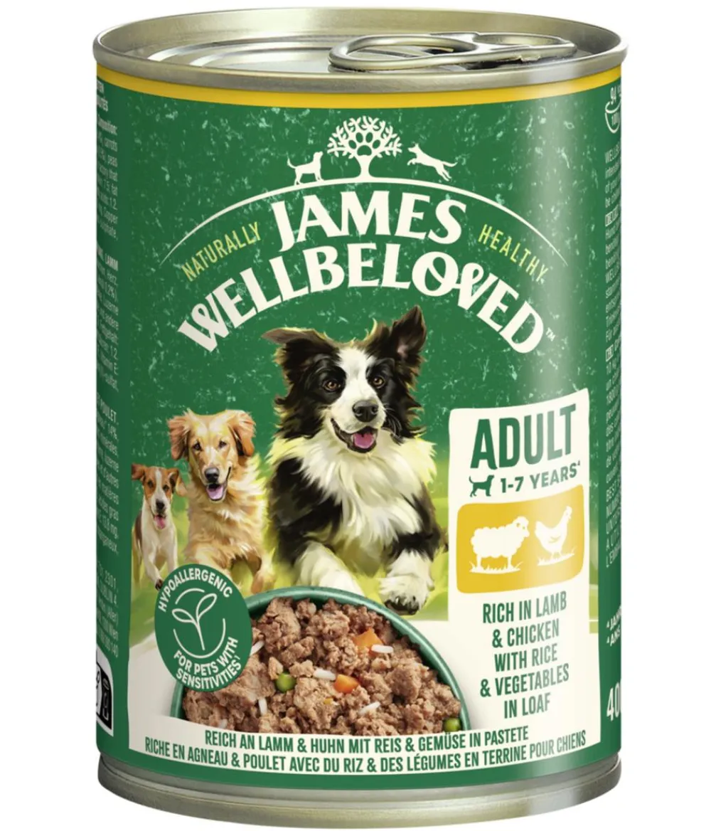 JAMES WELLBELOVED™ Nassfutter Hund - James Wellbeloved Nassfutter für Hunde Adult, Lamm & Huhn in Pastete