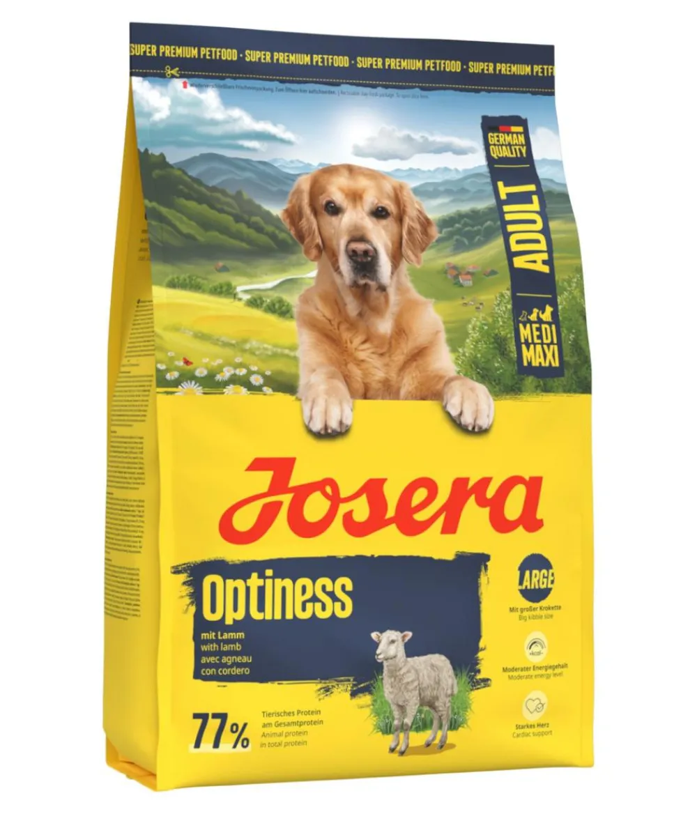 Josera Trockenfutter Hund - Trockenfutter für Hunde Optiness Medi/Maxi Adult, Lamm