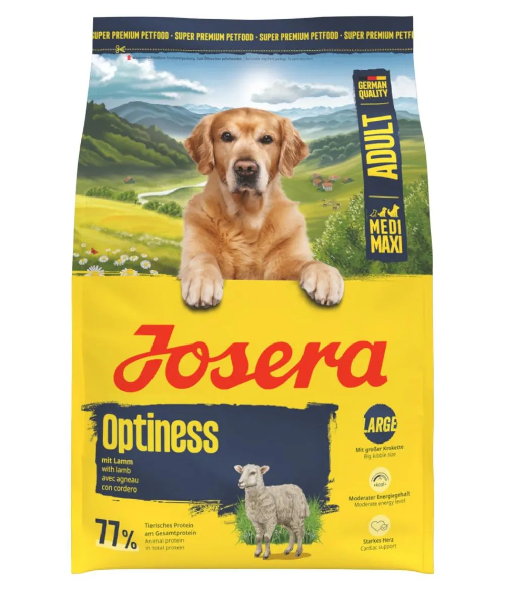 Josera Trockenfutter Hund - Trockenfutter für Hunde Optiness Medi/Maxi Adult, Lamm