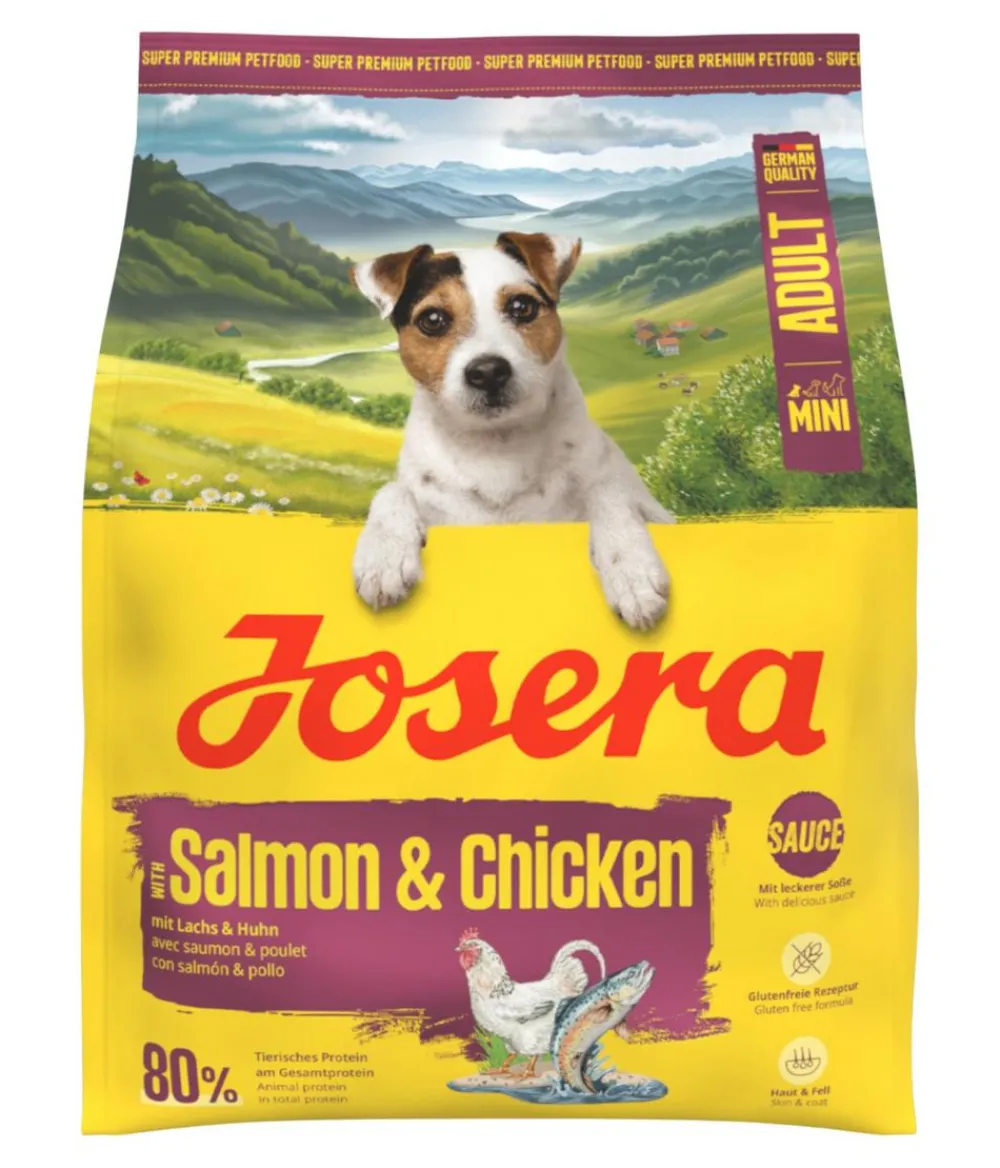 Josera Trockenfutter für Hunde Mini Adult, Lachs & Huhn Hot