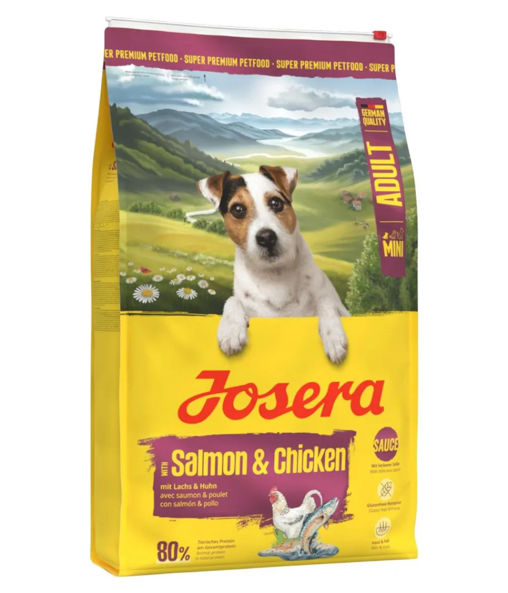 Josera Trockenfutter Hund - Trockenfutter für Hunde Mini Adult, Lachs & Huhn