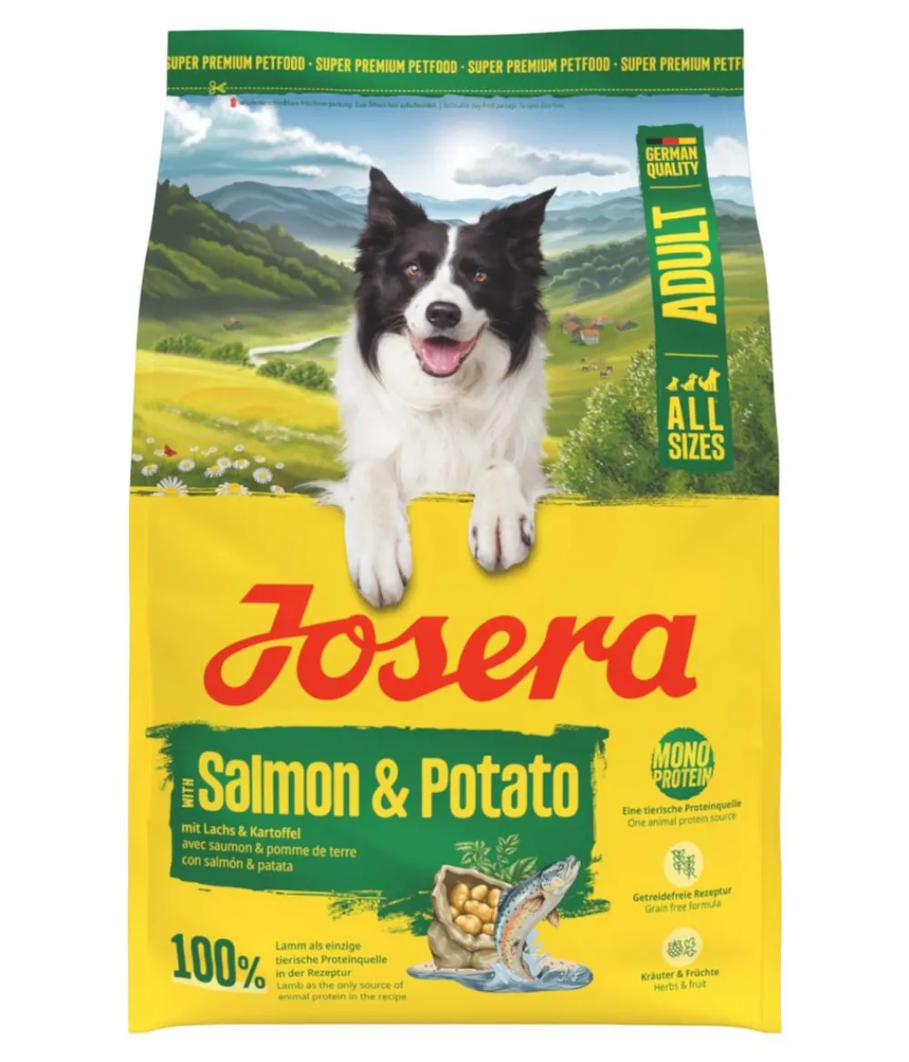 Josera Trockenfutter Hund - Trockenfutter für Hunde Adult, Lachs & Kartoffel