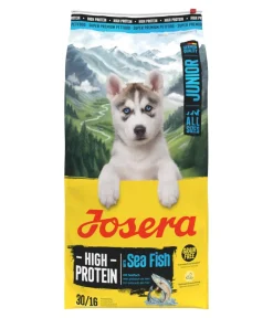Josera Trockenfutter Hund - Trockenfutter für Hunde High Protein Junior, Seelachs