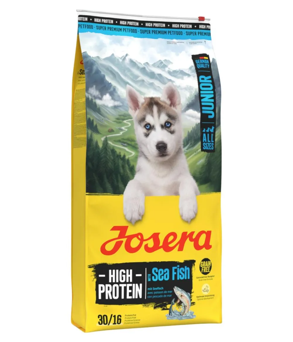 Josera Trockenfutter Hund - Trockenfutter für Hunde High Protein Junior, Seelachs