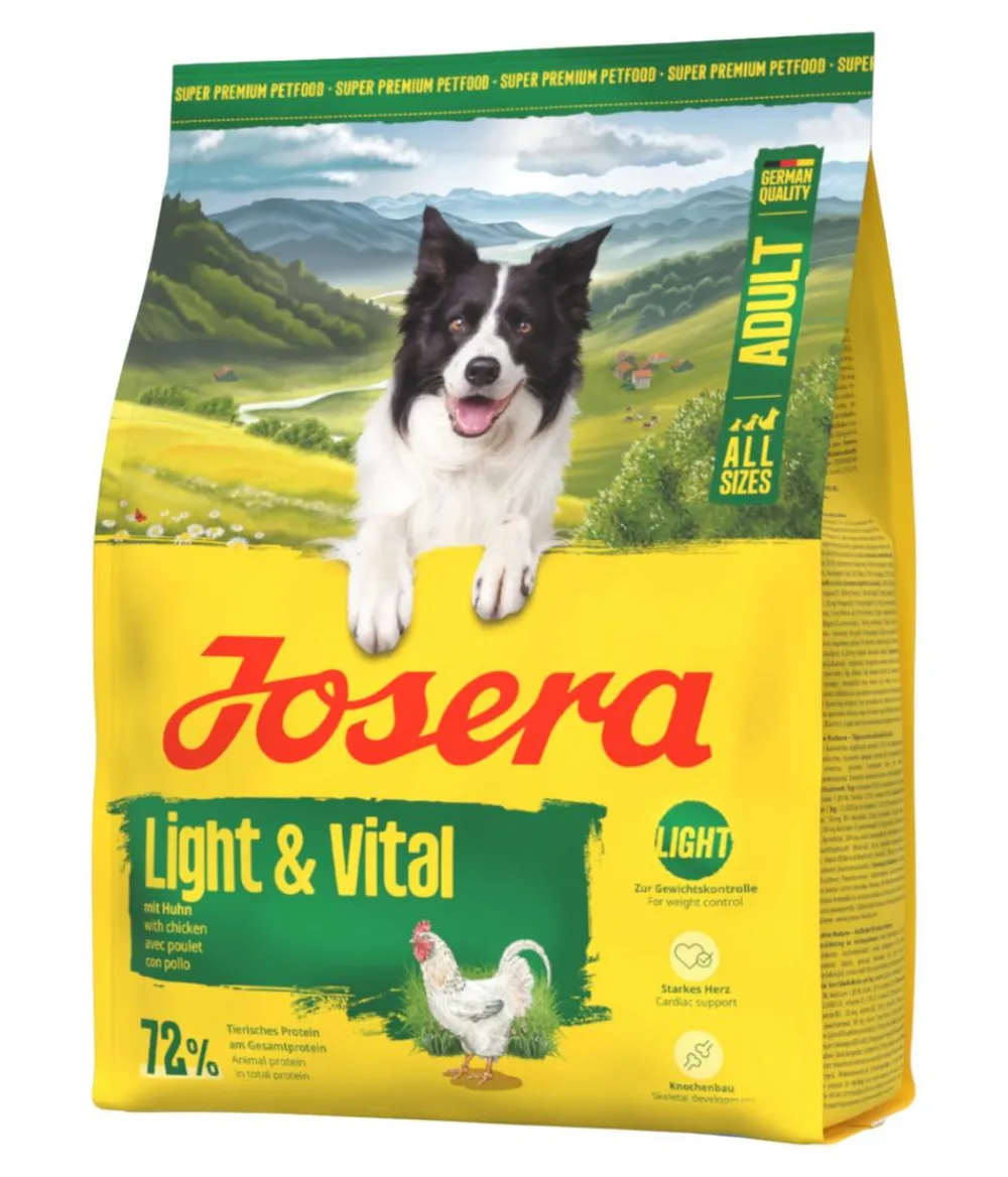 Josera Trockenfutter für Hunde Light und Vital Adult, Huhn