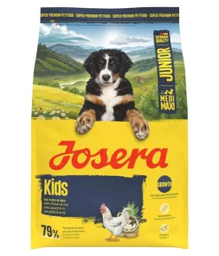 Josera Trockenfutter Hund - Trockenfutter für Hunde Kids Medi/Maxi Junior, Huhn & Reis