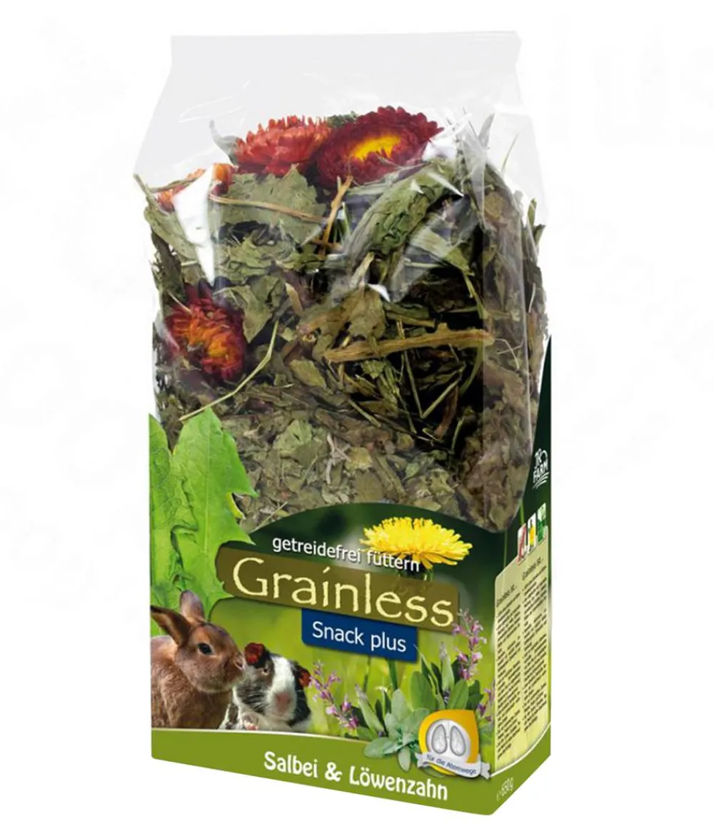 JR FARM Nahrungsergänzung Kleintiere - Nagersnack Grainless Snack plus Salbei & Löwenzahn, 100 g
