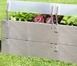 Juwel Hochbeete & Frühbeete - Hochbeet Timber Anzucht-Set 2in1, ca. B130/H52/T60 cm Grau